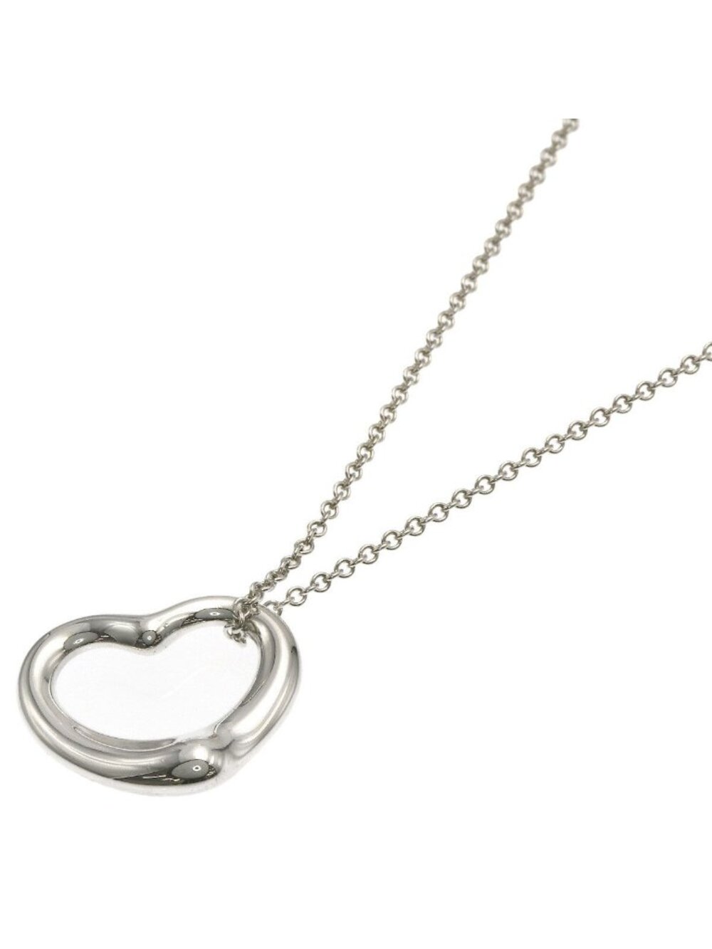 Tiffany & Co Open Heart Necklace Silver